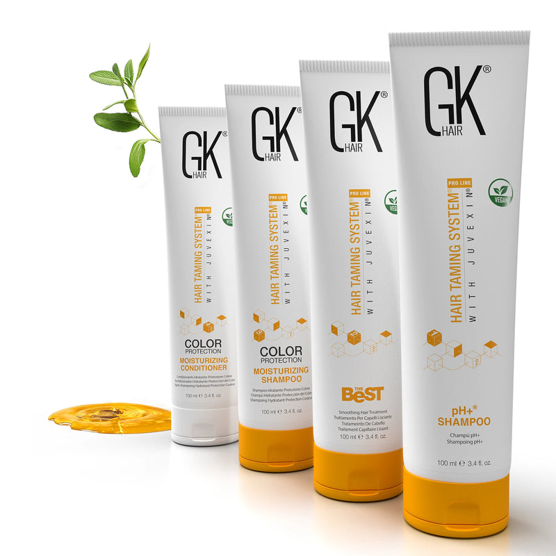 GK Hair The Best Keratin Professional Hair Kit in 100 ml: pH+ Shampoo, The Best, Color Protection Shampoo and Conditioner