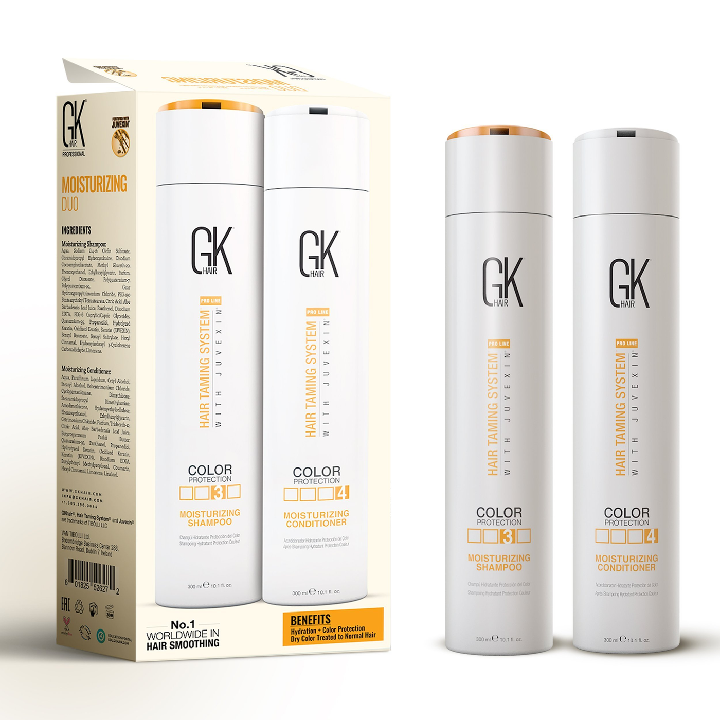 Box Pack Moisturizing Shampoo and Conditioner | GK Hair